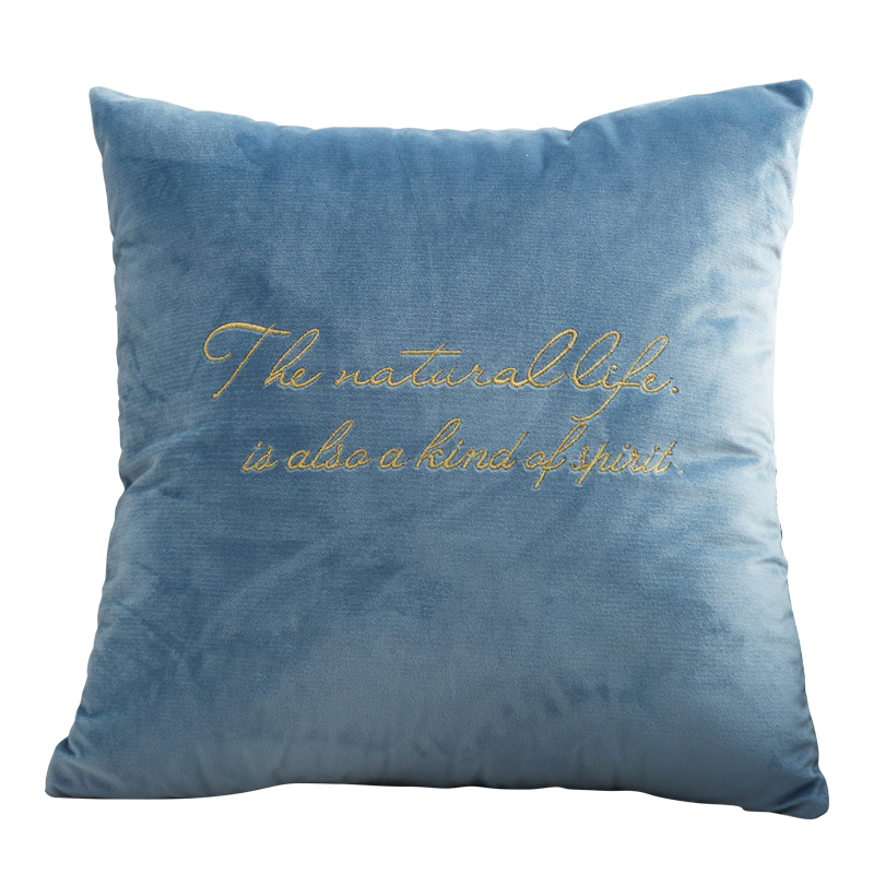 Hengyuanxiang Pillowcase, Simple Letter Embroidery Cushion Cover, Office Sofa Car Throw Pillow Cover, 45*45cm