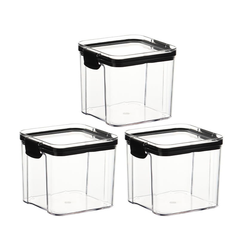 BJ Storage Container, Food Preservation Box, Sealed Jar, Storage Box, Grain Container, Candy Dried Goods Snack Sealed Storage Bottle, 700ml*3