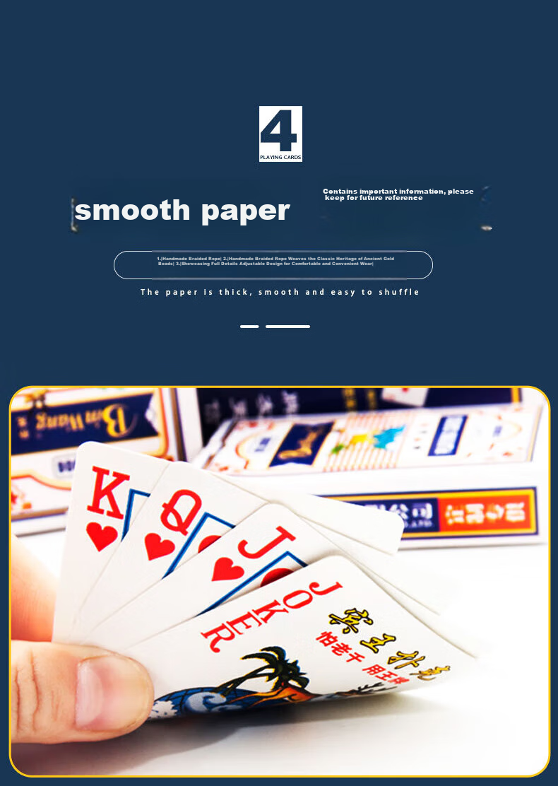 Binwang Poker Cards Premium Series, High-Quality Durable Playing Cards for Gatherings And Entertainment, Suitable for Table Games, 100 Decks, 8006 4