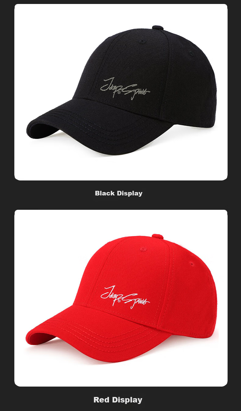 JEEP Baseball Cap for Men And Women, Fashionable All-Season Visor Hat, Sun Protection Hat, Casual Versatile Sun Hat 14