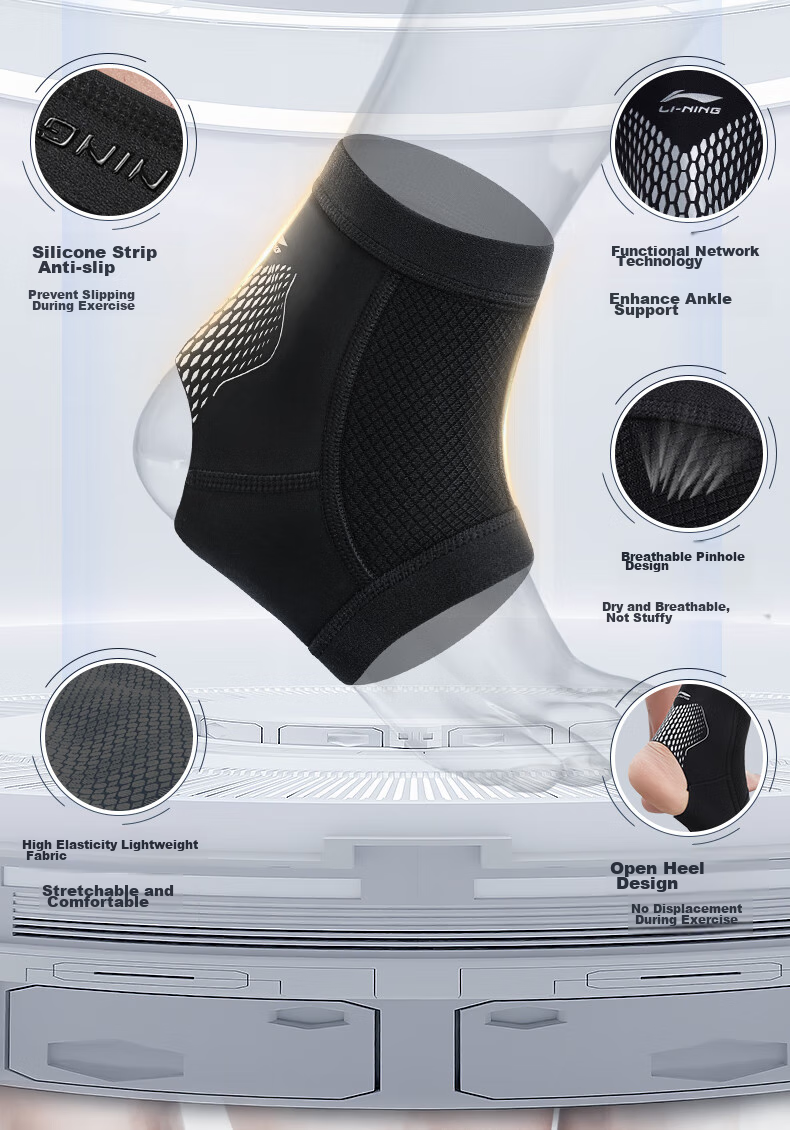 Li-Ning Ankle Brace, Sprain Protection, Recovery Sleeve, Sports Basketball Anti-Sprain Fixation Brace, Ultra-Thin Ankle Support 7