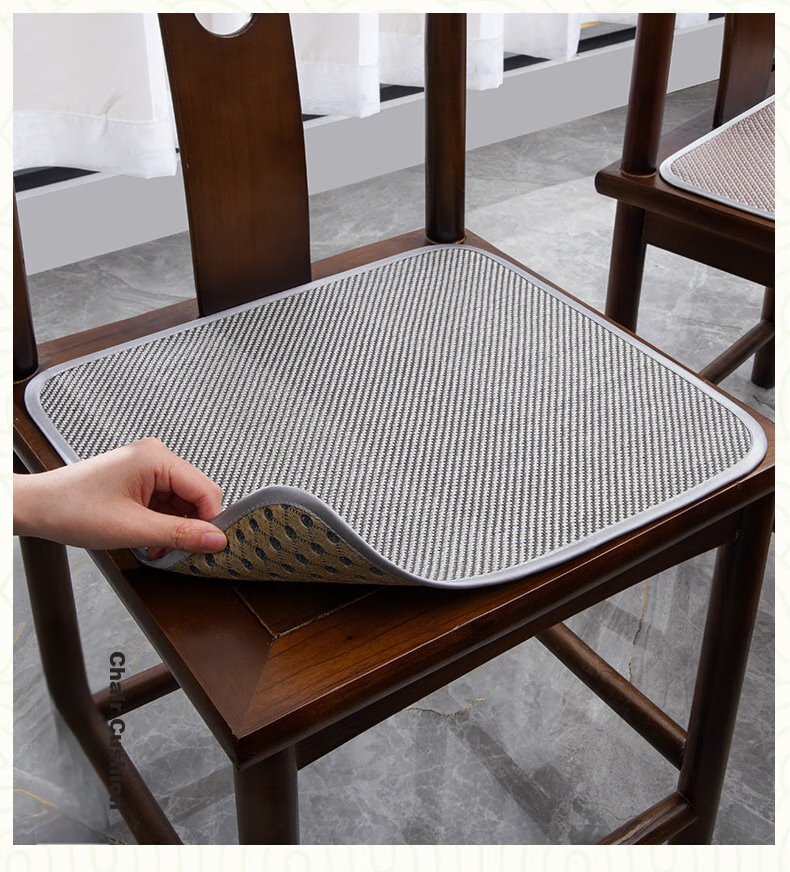 Qiqijia Summer Cool Rattan Mat, Wooden Chair Pad, Cooling Mat, Chinese Redwood Sofa Cushion, Seat Pad, Chair Mat, 40*40 12