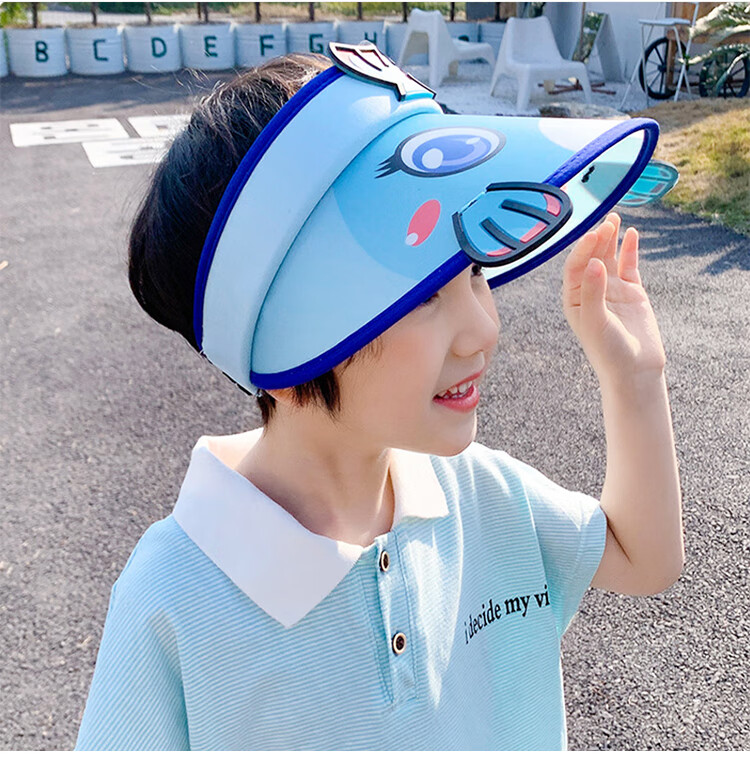 GLO-STORY Solar Fan Hat, Children's Sun Protection Cap, Outdoor Beach UV-Resistant Sun Hat 19