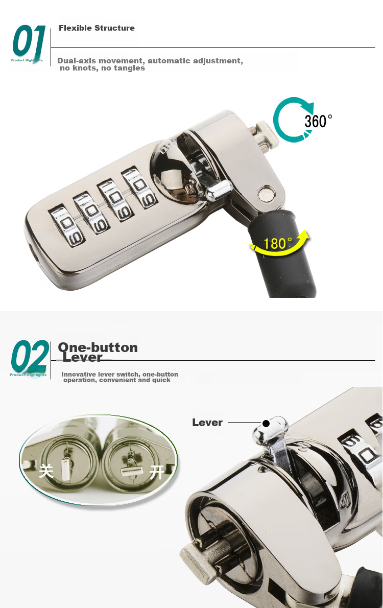 NVV Laptop Lock, Suitable for HP Nano And Lenovo Laptops with Small 6*2.5mm Holes, Anti-Theft Lock, Security Password Lock NL-13 11