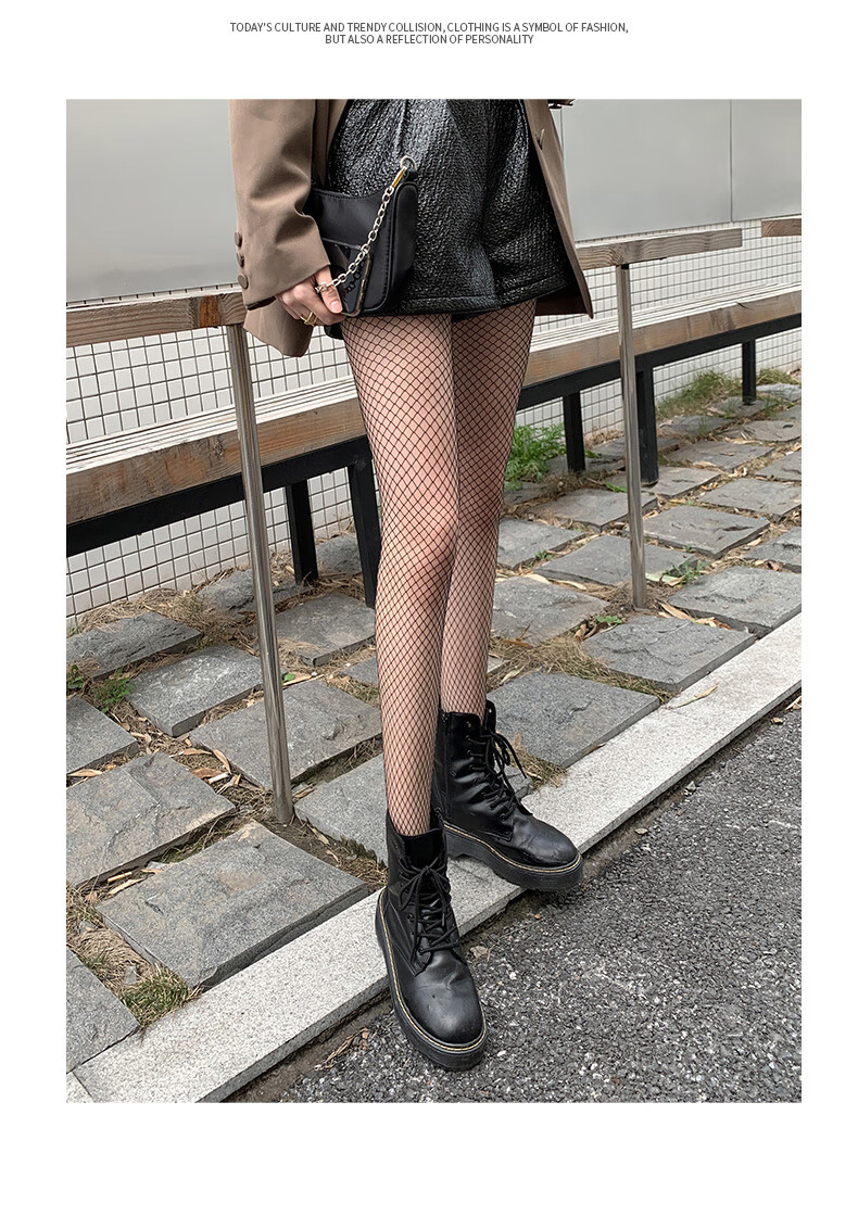LangSha Silk Stockings, Women's Fishnet Socks, Black Sexy Summer Ultra-Thin Trendy Ins Fashion Hollow Mesh Pantyhose 11
