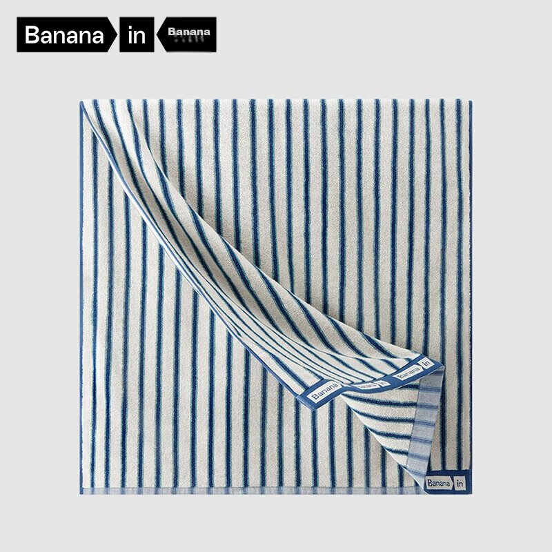 Bananain 301H Полотенце банное, мужское и женское, хлопок, размер XL, 100% хлопок, впитывающее и антибактериальное - цвет "Морской синий"