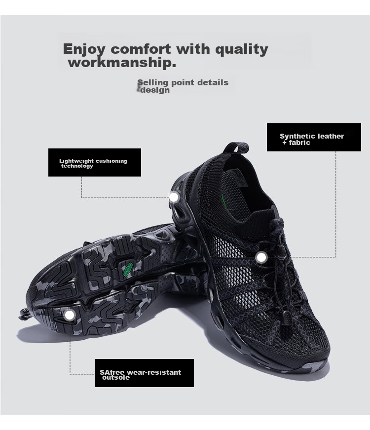 TOREAD Men's Spring And Summer Outdoor Non-Slip, Wear-Resistant, Breathable, Water-Permeable, Quick-Drying River Tracing Shoes TFEEBM81931 2