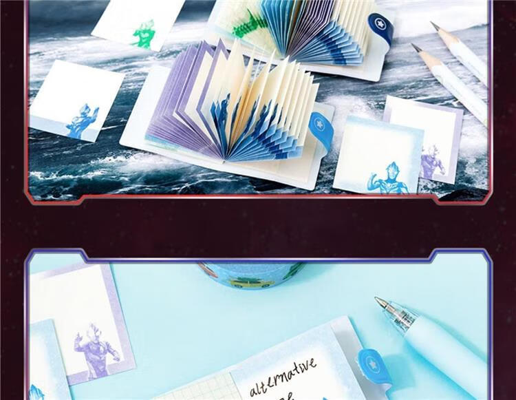 IiGEN Pocket Notebook for Boys, Ultraman Portable Mini Journal, Compact Vocabulary Book, Small Memo Pad, Notebook with Card Holder, Jide + Saiero YZ7013 18
