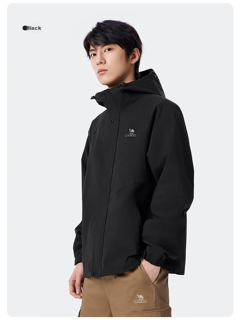 CAMEL Mountain And Sea Jacket for Men And Women, Trendy Windproof Casual Sports Outdoor Hiking Coat for Spring And Autumn M13CA6V040 39