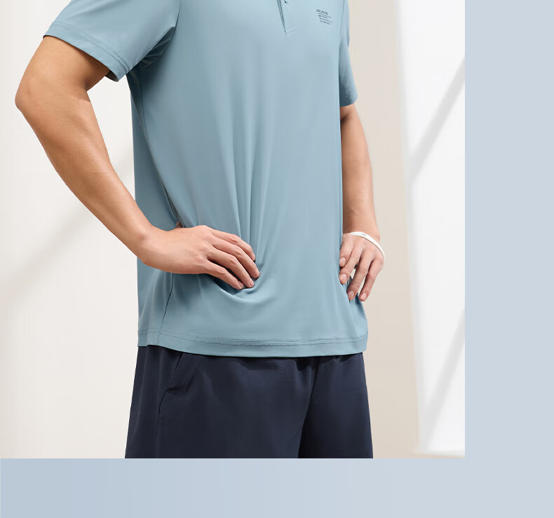 361° Men's Short Sleeve T-Shirt Spring Summer Polo Shirt Sportswear Fitness Loose Ice Silk Sun Protection 652524103D-6 37