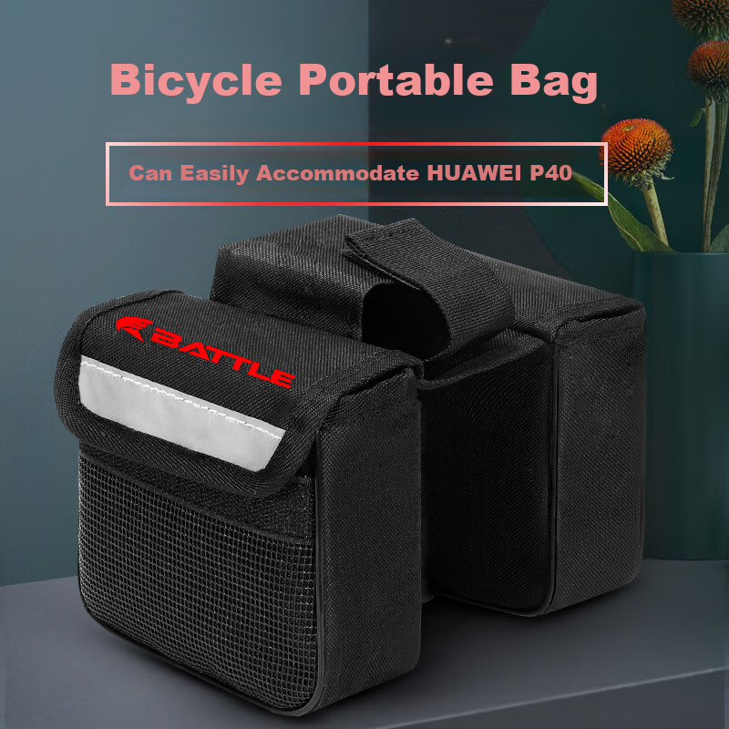 BATTLE Mountain Bike Handlebar Bag, Bicycle Accessory, Universal Handlebar Saddle Bag, Phone Pouch
