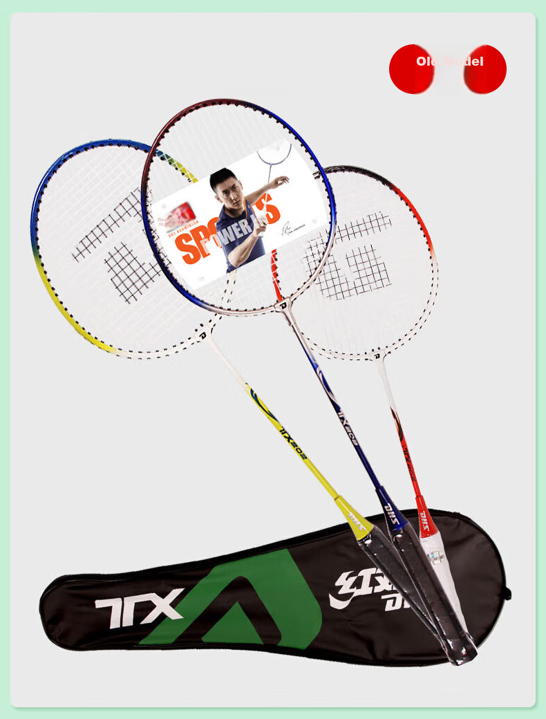DHS Badminton Racket Set of 3, Family Type E-TX202, Pre-Strung 12