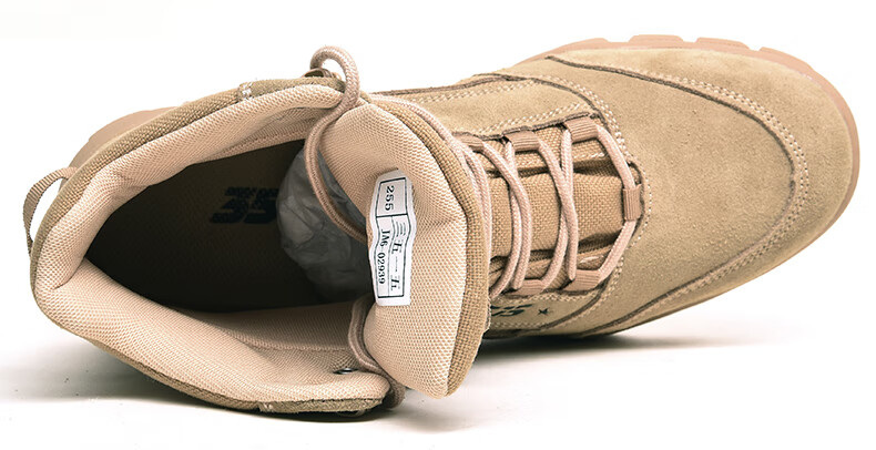 3515 Qiangren Outdoor Boots for Men, Spring And Autumn Combat Boots, Breathable Training Boots, Non-Slip Wear-Resistant Work Boots, Sand Color, Size 39 9