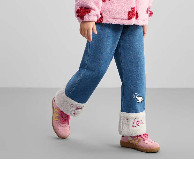 DISNEY Girls' Red Fleece-Lined Cotton Jacket, Faux Sherpa Fleece Top, for Older Children's New Year Outfit, Winter 2024, DB441JE08, Pink, Size 100 9