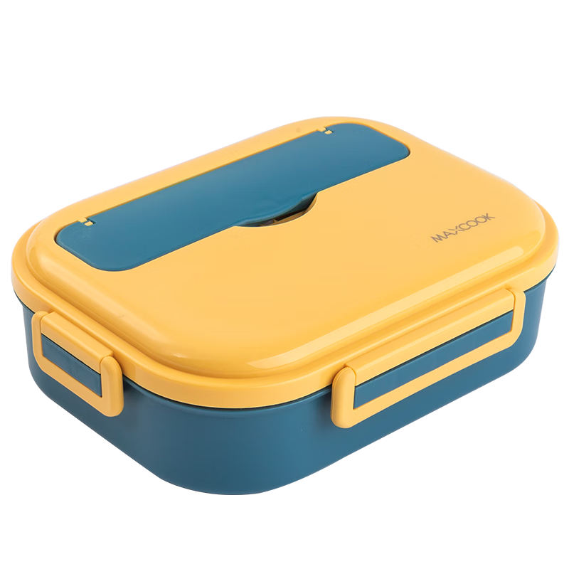 MAXCOOK 316L Stainless Steel Lunch Box, Microwave-Safe 5-Compartment Insulated Student Lunch Box with Utensils MCFT5784