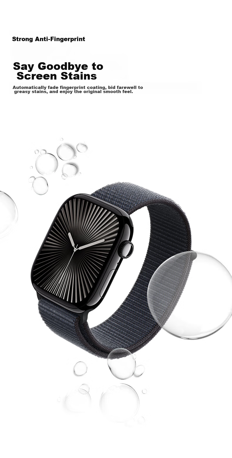 CangHua Compatible with Apple Watch S11 Protective Film, Apple IWatch S11/S10 Watch Screen Protector, Self-Positioning Full Coverage Hydrogel Film for Apple Watch, 42mm 10