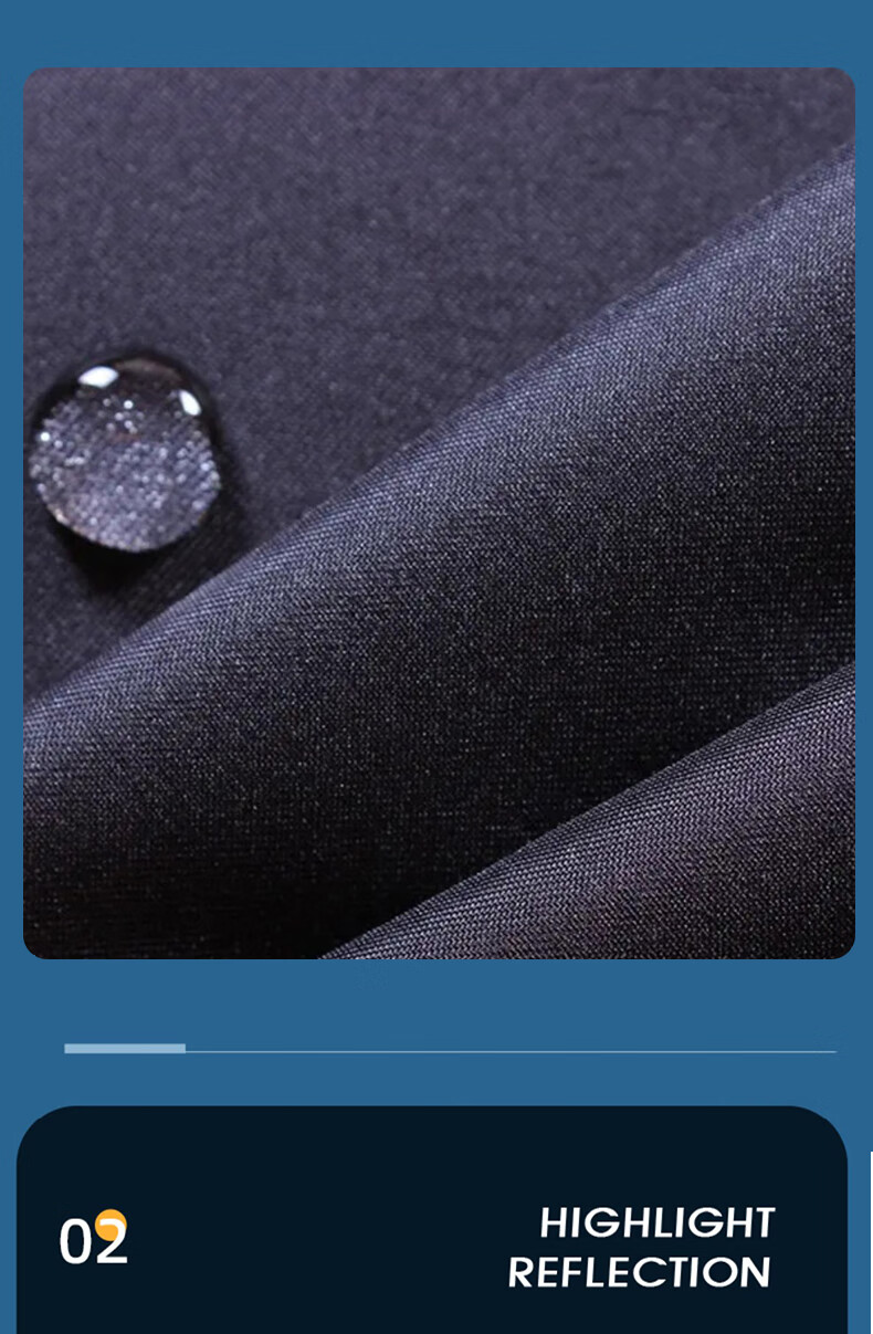 Caiyile Long Raincoat Adult Heavy Rain Flood Outdoor Construction Safety Reflective Work Rain Poncho Long Black 3XL 5