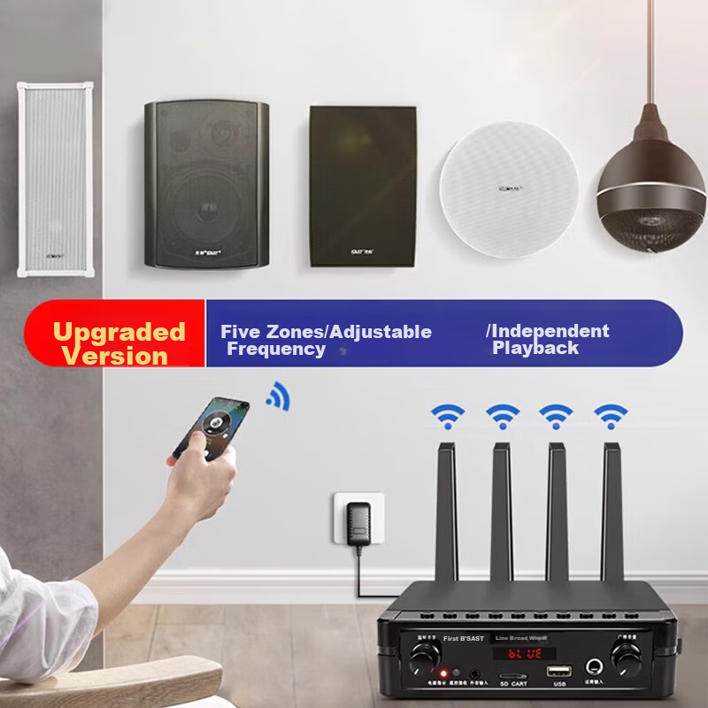 SAST 20W Wireless Bluetooth Ceiling Speaker Set, Indoor Recessed, for Supermarkets, Shops, Classrooms, Meetings, Background Music, Public Address System, Suspended Ceiling Speakers, One-To
