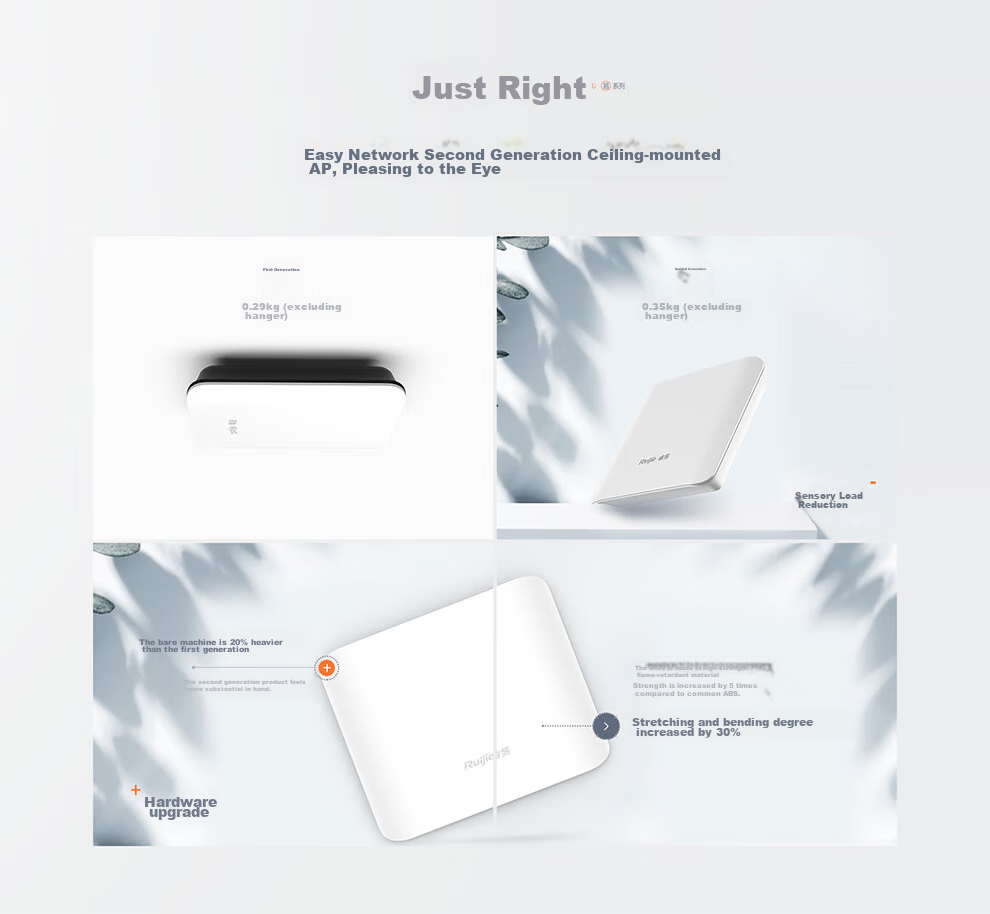 Ruijie WiFi7 2.5G Wireless Ceiling AP RG-RAP2271(MG), Gigabit Dual-Band 5100M, 160MHz Bandwidth, High-Speed Wall-Penetrating Enterprise-Grade Wireless Access Point 3