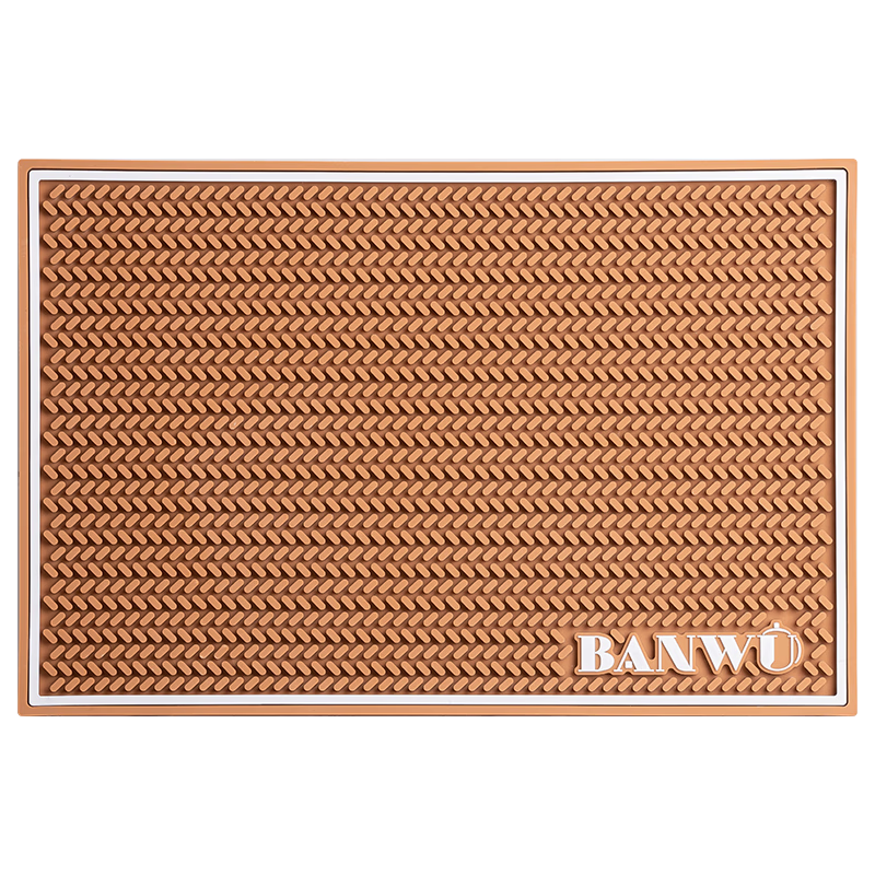 Banwushenghuo Bar Draining Mat, Coffee Pad, Tamping Mat, Coffee Machine Mat, Table Mat, Non-Slip Bar Counter Mat, Thickened Waterproof Mat