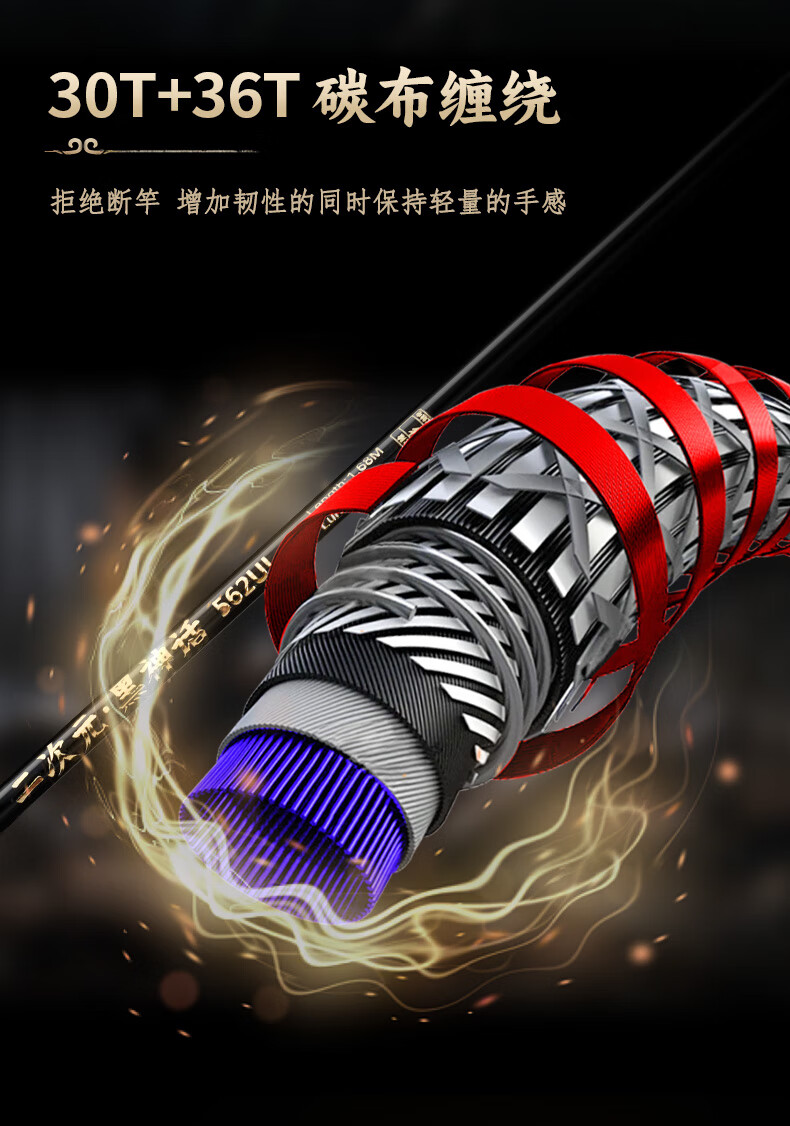 Erciyuan Lure Rod, Micro Lure Fishing Pole, UL Soft Action Solid Tip Rod, 1.68 Meters Straight Handle Single Rod 2