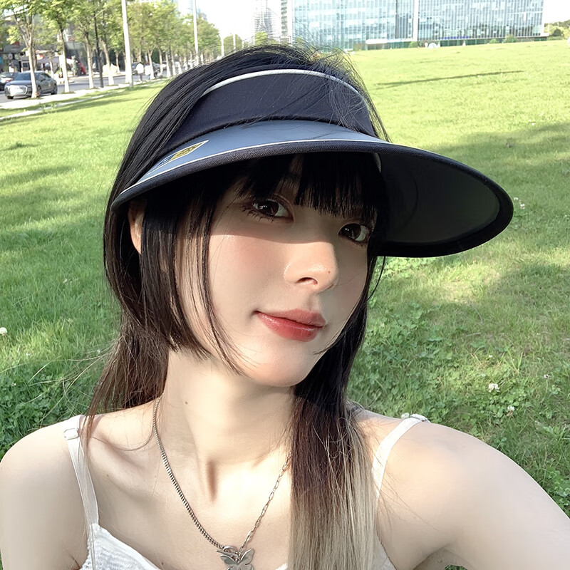 Move Iron Sun Protection Hat for Men And Women, Outdoor Summer Visor Cap, Large Brim Sunhat, Beach Cool Hat, Black 2
