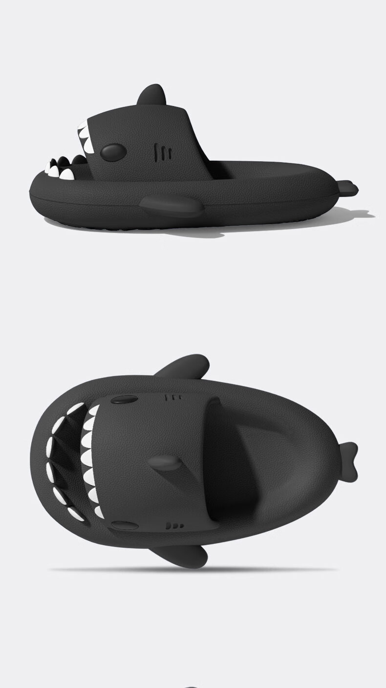 Chikoku Shark Slippers for Men And Women, Summer Indoor Thick-Soled EVA Non-Slip Couple Sandals, Suitable for Home Wear Or Outdoor Use 10