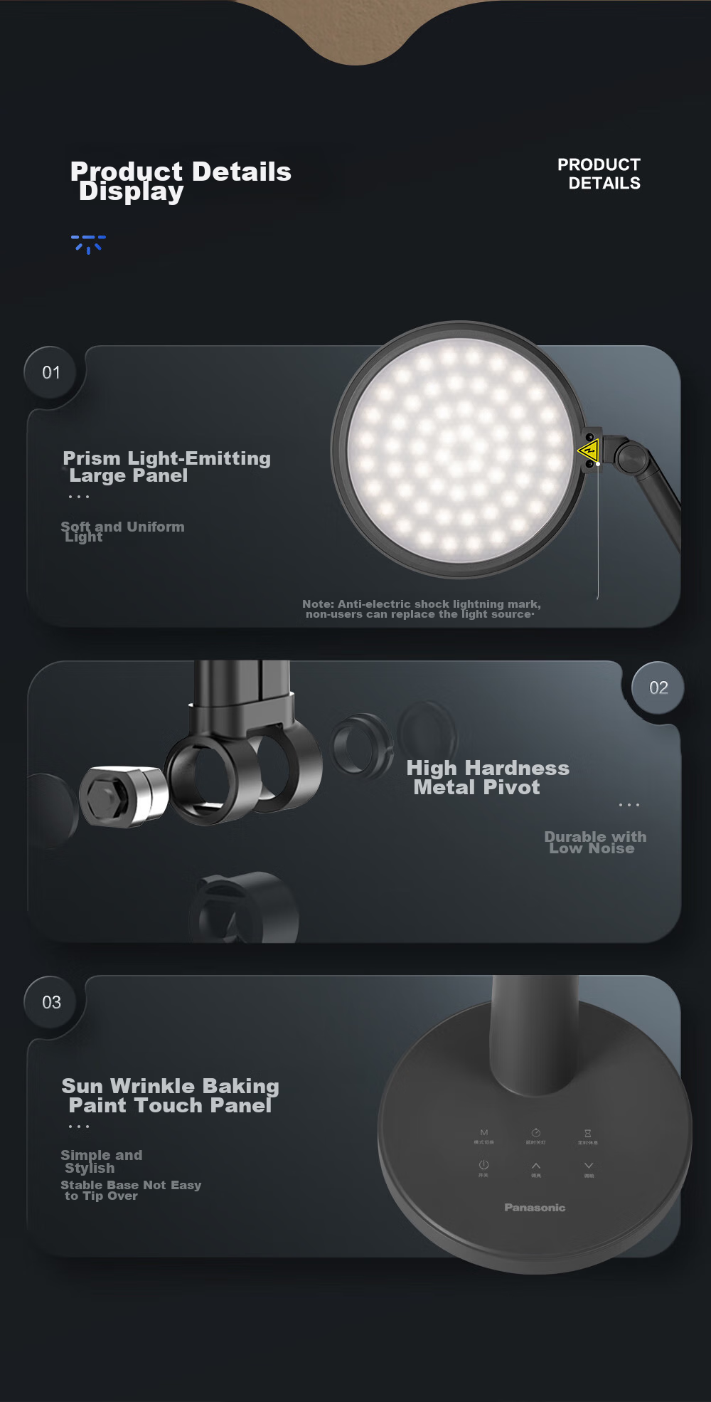 Panasonic Reading Desk Lamp, National AA-Grade Eye Protection, Zhi Sa White Model, Eye-Friendly, Children's Study Light 9
