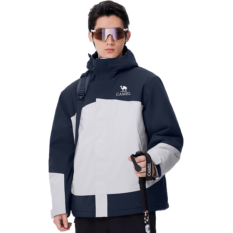 CAMEL Outdoor Quilted Softshell Jacket AK80 Waterproof Insulated Coat Men's Thickened Mountaineering Jacket A14CF09733