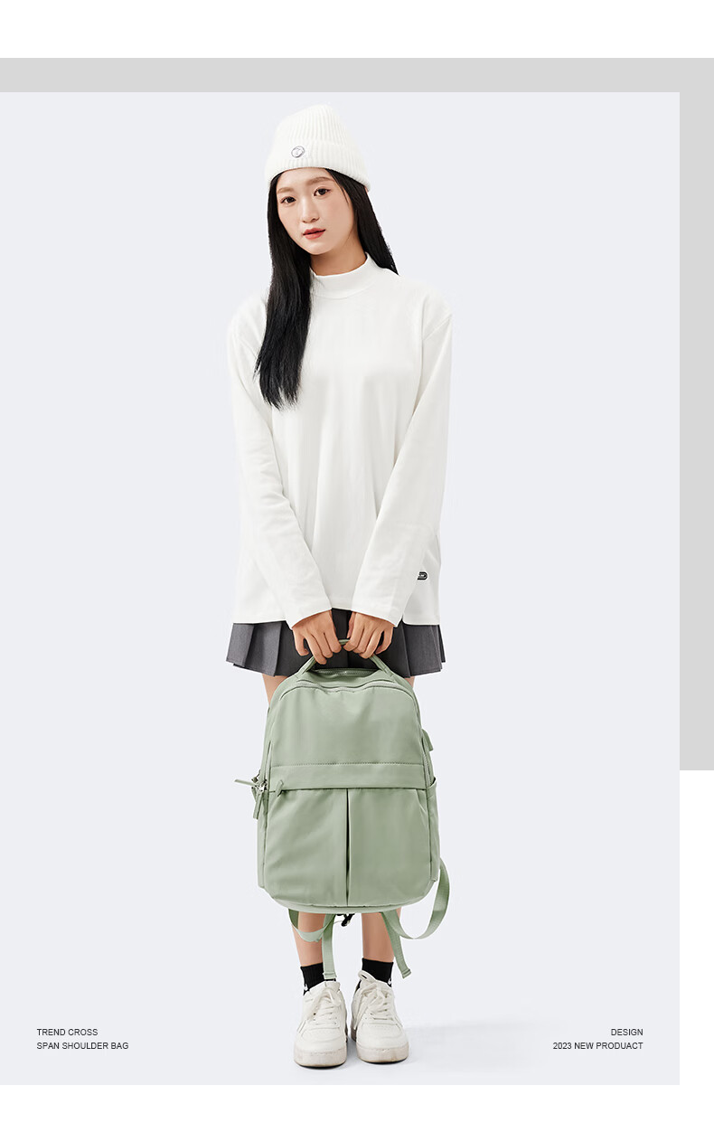 Landcase Travel Bag, Large Capacity Backpack for Women, Multifunctional Shoulder Bag, Short-Distance Luggage Bag, Fitness Bag for Men, 8060 Gree 4