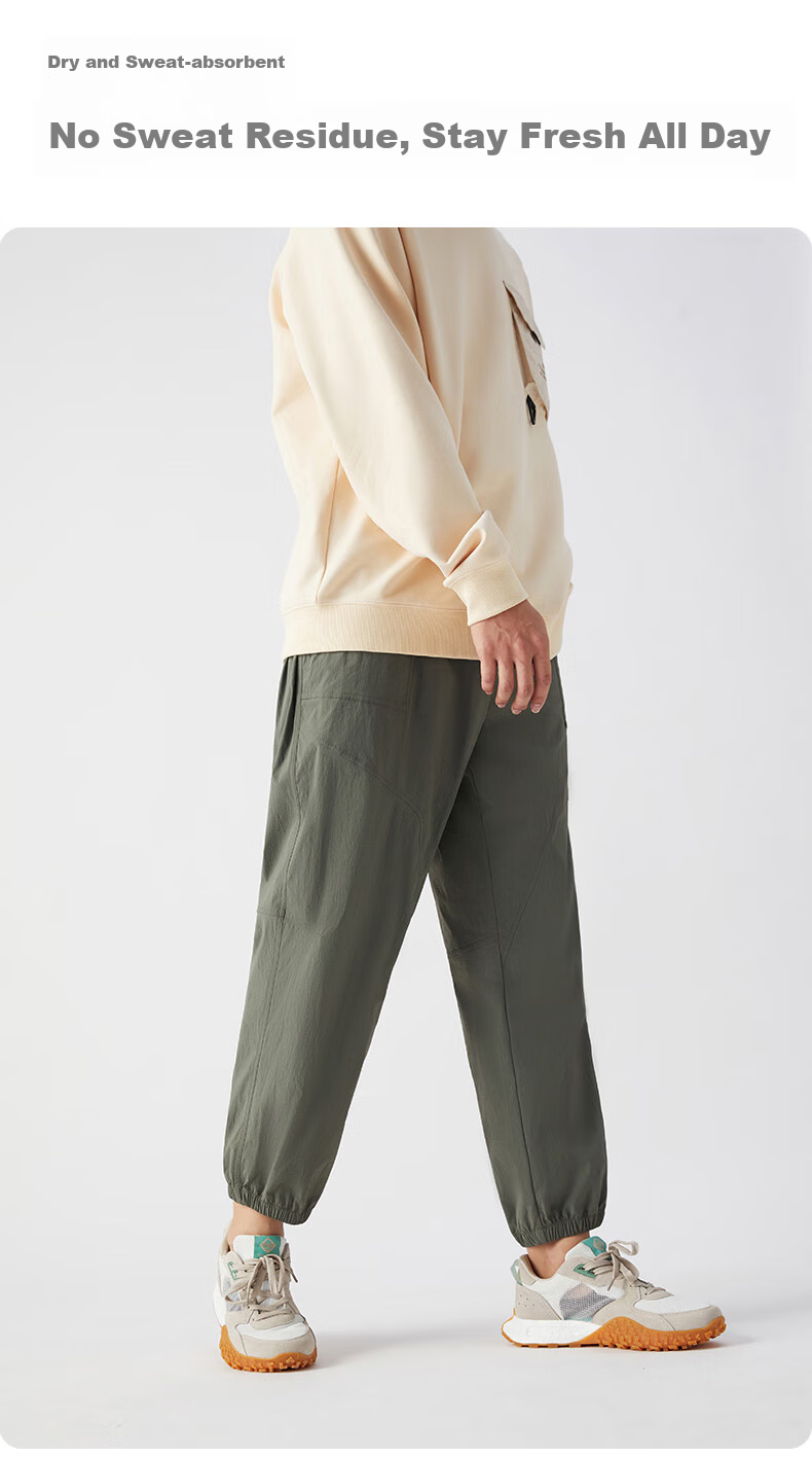 TECTOP Hiking And Casual Pants, Lightweight Spring And Summer Elastic Quick-Dry Trousers, 2422247XX Men's Style, Olive Green, Size M 9