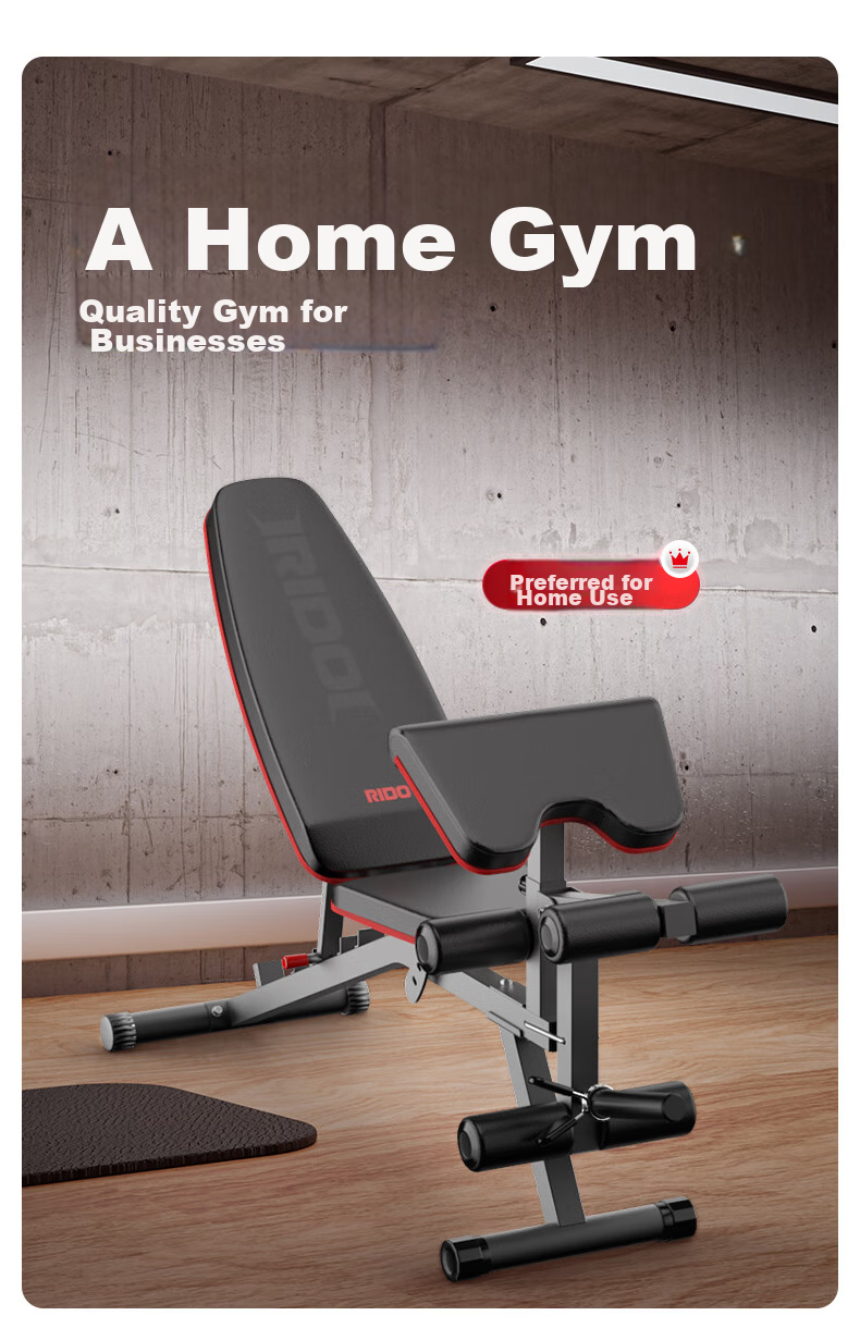 RIDO Multifunctional Dumbbell Bench, Bench Press Bench, Home Fitness Equipment, Exercise Chair, Fly Bench TD50 3