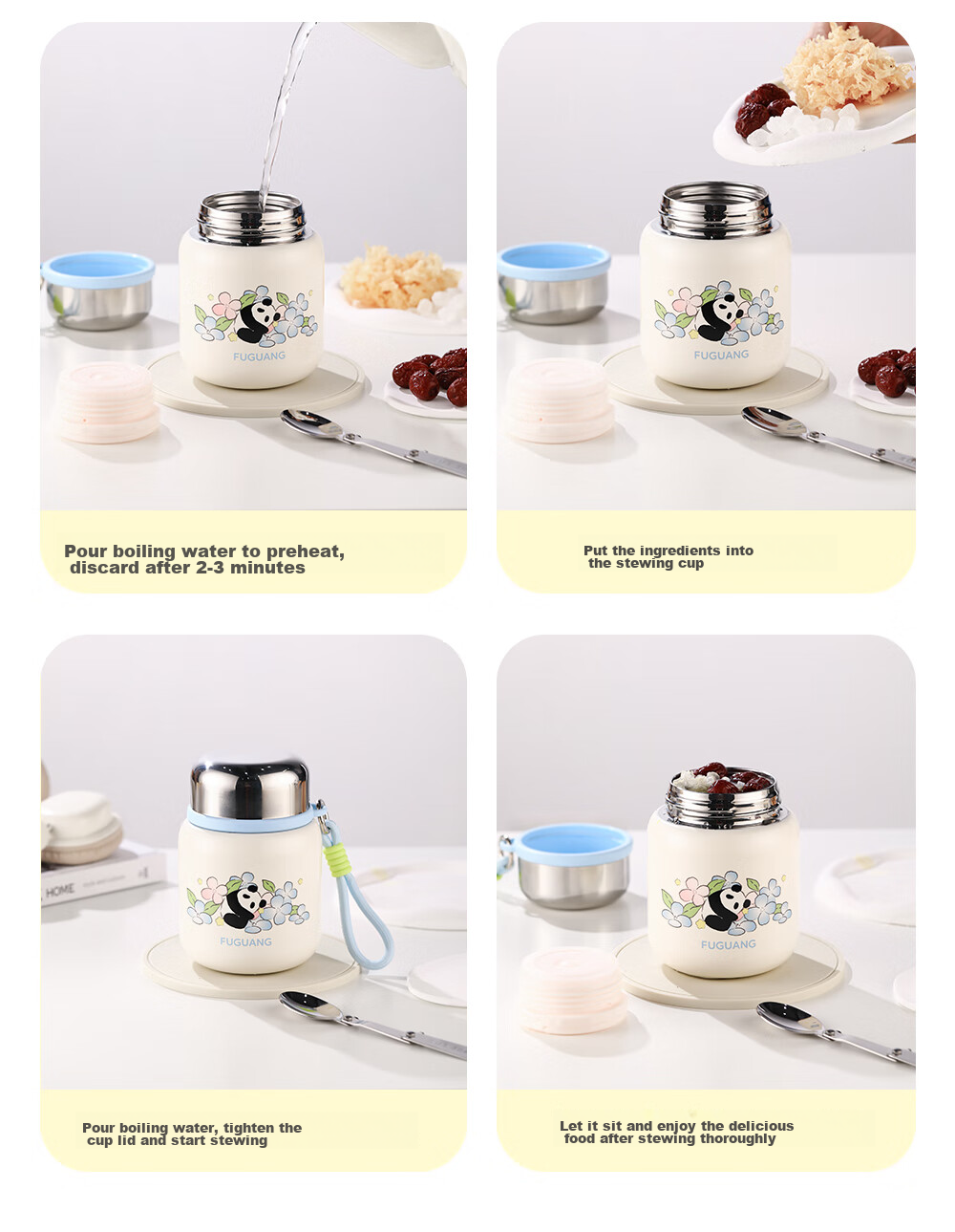 FGA Fuguang Insulated Food Jar, 316L Stainless Steel, Large Capacity, Thermal Soup Pot, Lunch Box for Office Workers And Students 14