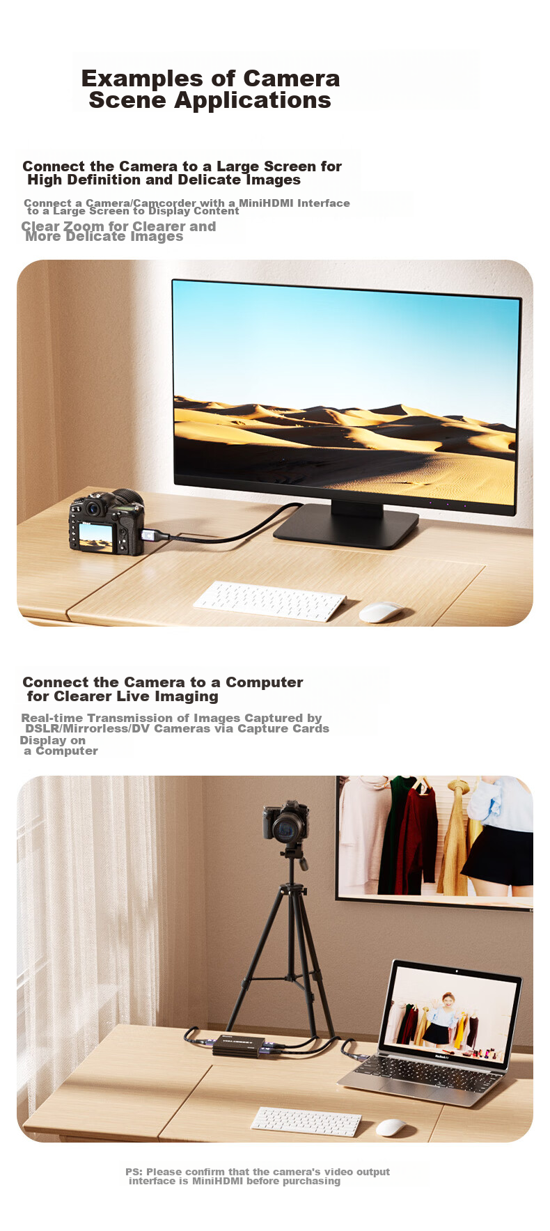 BIAZE MiniHDMI to HDMI 2.1 Version, 8K60Hz/4K120HZ Mini HDMI High-Definition Cable, 3-Meter Connection Cable for Tablets, TVs, Projectors, And Monitors 10