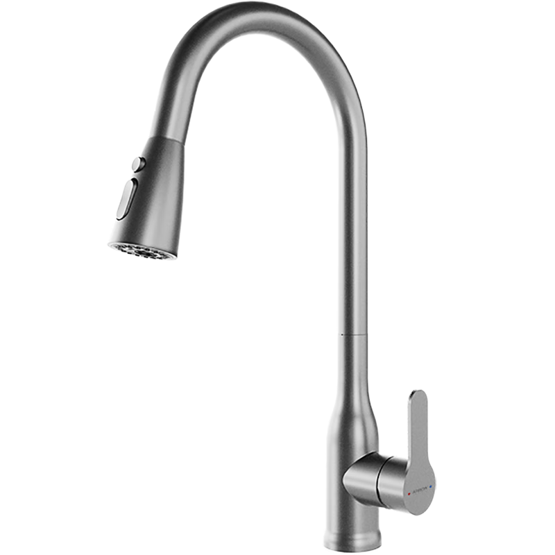 ARROW Pull-Out Kitchen Faucet, 304 Stainless Steel Hot And Cold Rotating Sink Tap for Washing Vegetables And Dishes, AE45131SS