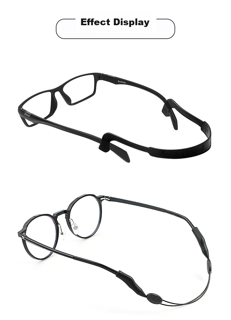 SooGree Glasses Anti-Slip Cord Set, Eyeglass Chain, Silicone Glasses Accessories, Head Strap, Hanging Rope, Anti-Drop Device, Glasses Leg Anti-Fall 6