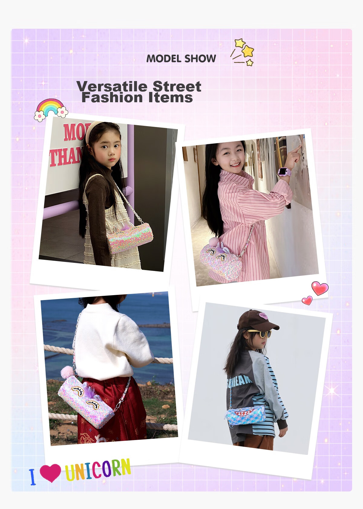 Liangpiandujiaoshou Crossbody Bag, Cute Fashionable Small Bag, Trendy Toy for Children, Girls' Handbag, Birthday Gift 8