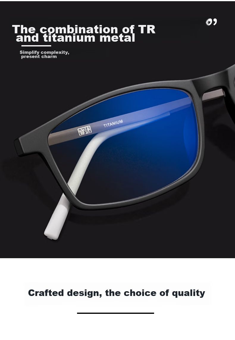 BUZZ Anti-Blue Light Reading Glasses for Men, High Definition Japanese Imported Lenses, Ultra-Light Titanium Frame Reading Glasses for Women, Elderly, And Fathers 8