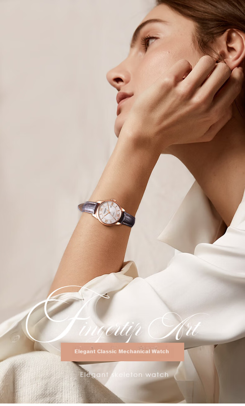 TANGIN Ladies' Watch, Fully Automatic Mechanical Women's Watch, Fashionable Diamond-Studded Elegant Timepiece, Birthday Gift for Wome 4
