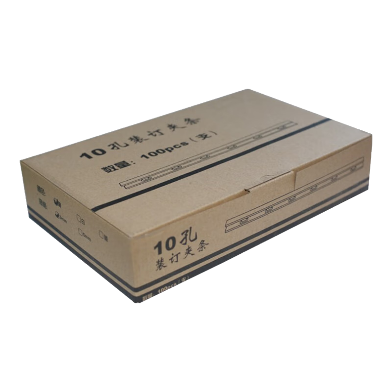 Doton 20mm Black 100pcs/Box Comb Binding Strips 10-Hole Plastic Report Binding Clips for Punch Binding Machine