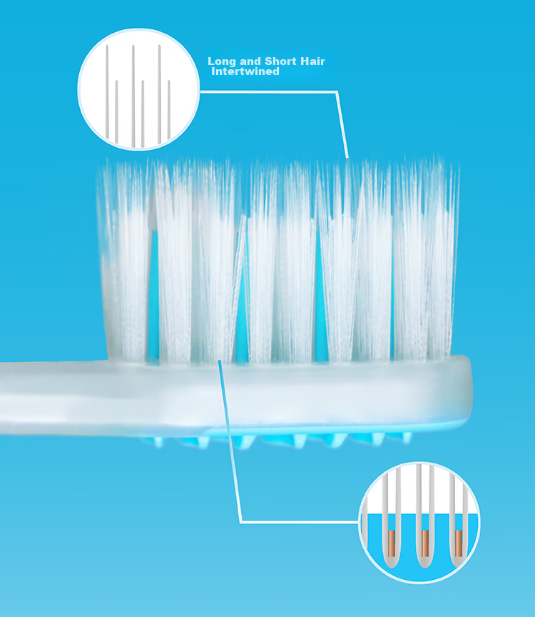 EBISU Wide-Head Medium Bristle Whitening Toothbrush for Adults, Men And Women, Couples, Gum Protection, Teeth Whitening, Tongue Coating Cleaning, 1 Piece, Random Color 11
