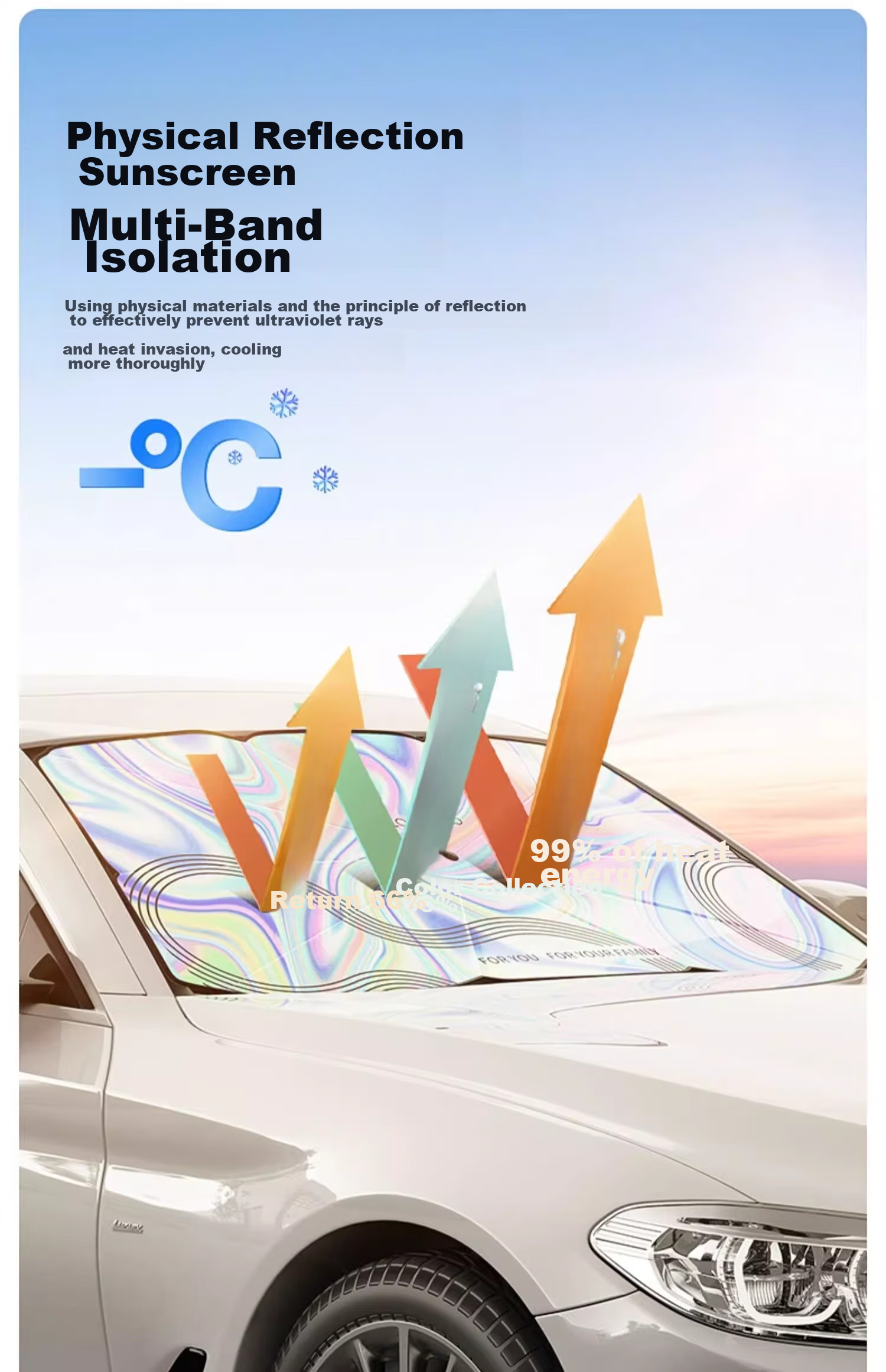 HELLOLEIBOO Laser Car Sunshade, Window Sun Protection, Heat Insulation Sunshade, Car Interior Dedicated Front Windshield Sunshade Cover 14