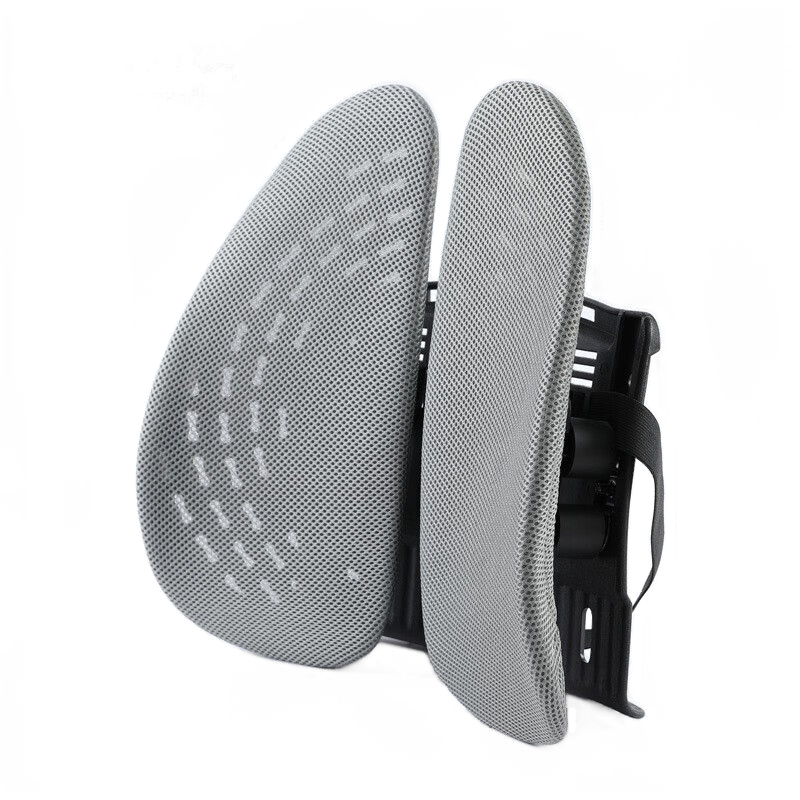 Pierre Cardin Ergonomic Lumbar Support Cushion, Back Support for Office, Car, Student Chair, Waist Pillow, Lumbar Spine Backrest Pad, Gray