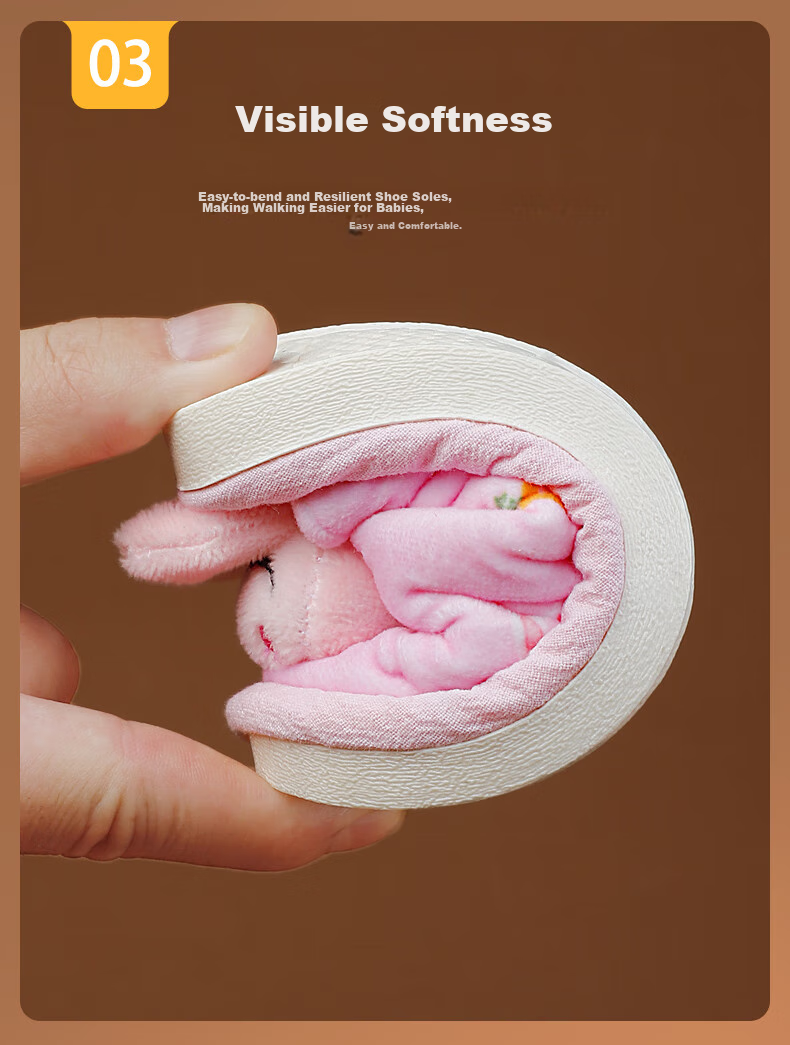 TUDOUWU Children's Slippers, Baby Cloth Slippers for Boys And Girls, Non-Slip Infant Toddler Breathable Cloth Slippers, Dinosaur Pattern, Size 150 4