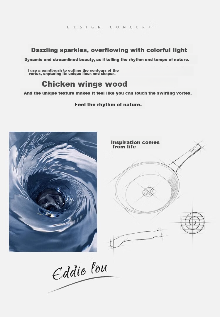 Red Kitchen Titanium Non-Stick Ceramic Frying Pan for Home Use, 26cm, Suitable for Eggs And Steak, Compatible with Induction And Gas Stoves 5