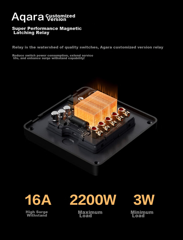Aqara Smart Wall Switch Card, Single Button, Single Zero Fire Universal, Connected to Mijia APP/iPhone HomeKit 24