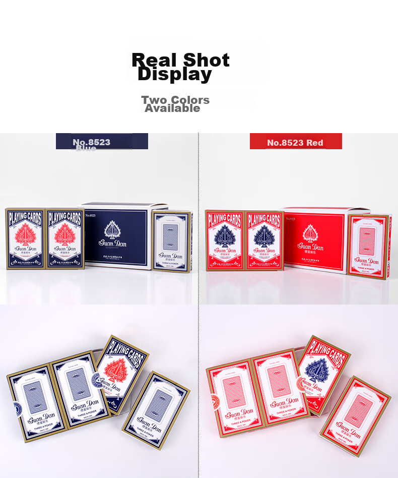 AAA Guandan Playing Cards, AAA Entertainment Playing Cards, Blue Core Paper Playing Cards, Guandan Cards for 8523 Double Decks, Blue Ten Decks 6