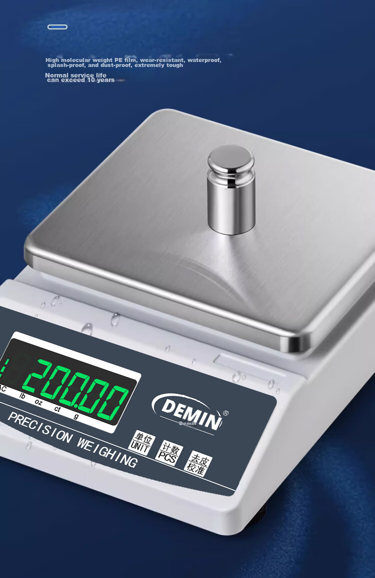 Demin High-Precision Electronic Balance Scale for Gold Jewelry, Chinese Herbal Medicine, Laboratory Analysis, 3kg Capacity, 0.01g Precisio 7