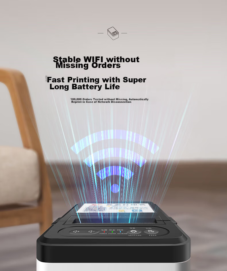 Meituan Takeout Printer, Fully Automatic Order Acceptance, PW01 Wireless WIFI, Paper Tearing, Hededo, Jingdong Takeout Cloud Printer, Restaurant And Pharmacy Thermal Receipt Printer, Voice Broadcast, Multi-Store 5
