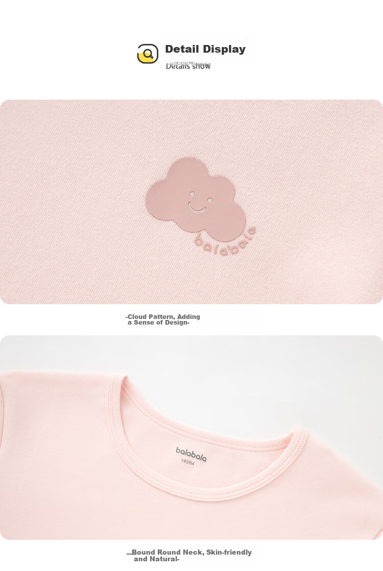 BALABALA Girls' Autumn And Winter Thermal Underwear Set, Thick Warm Base Layer Sleepwear for Children And Toddlers, 208424169001 22